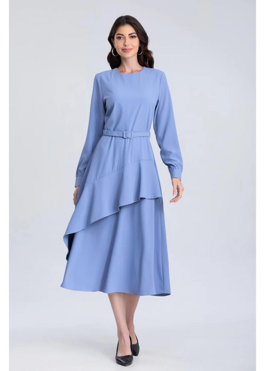 Skyline Ascent Soft Blue Midi Dress