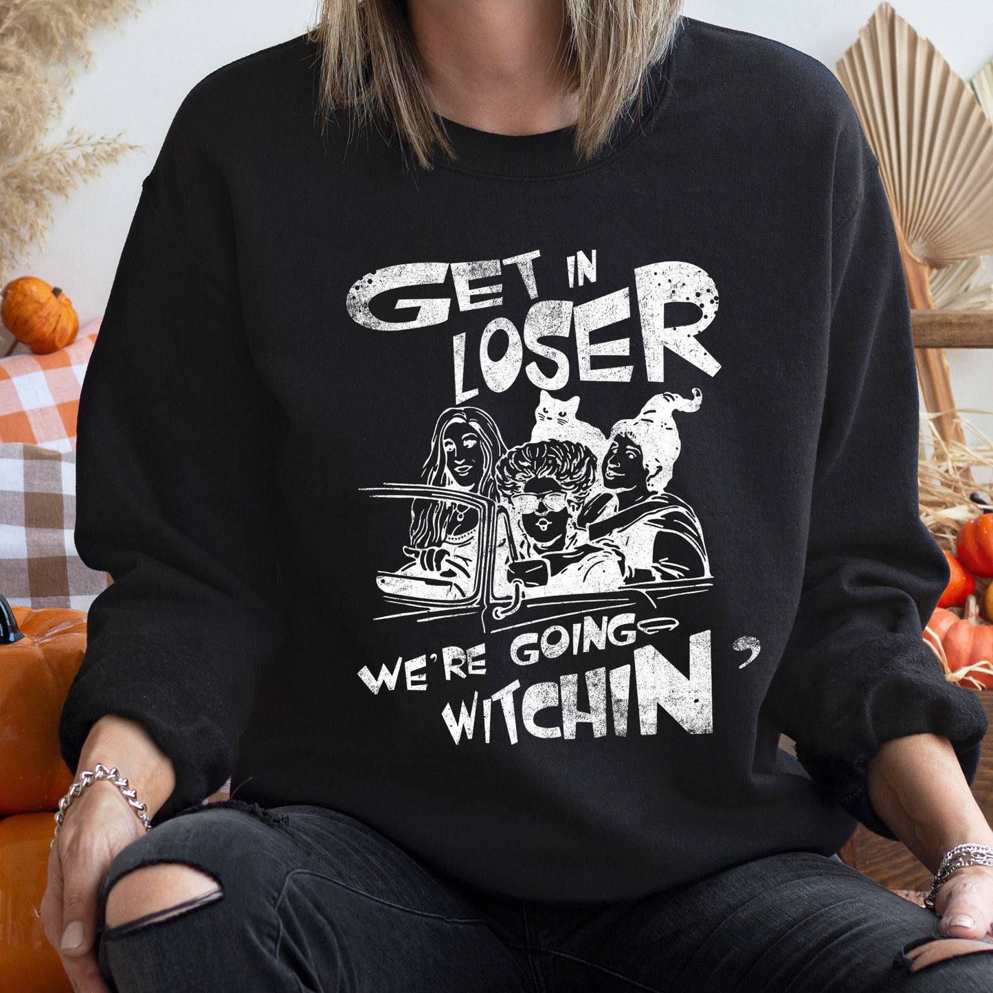 Vintage Halloween Sweatshirt Cozy Going Witching Sweatshirt