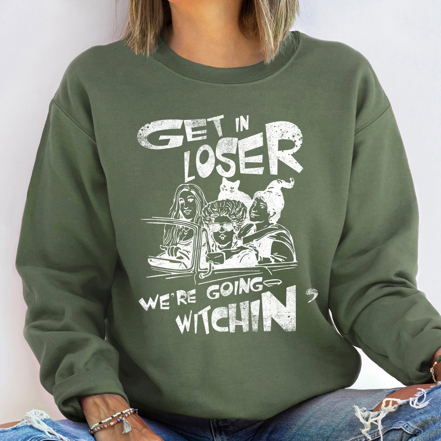 Vintage Halloween Sweatshirt Cozy Going Witching Sweatshirt