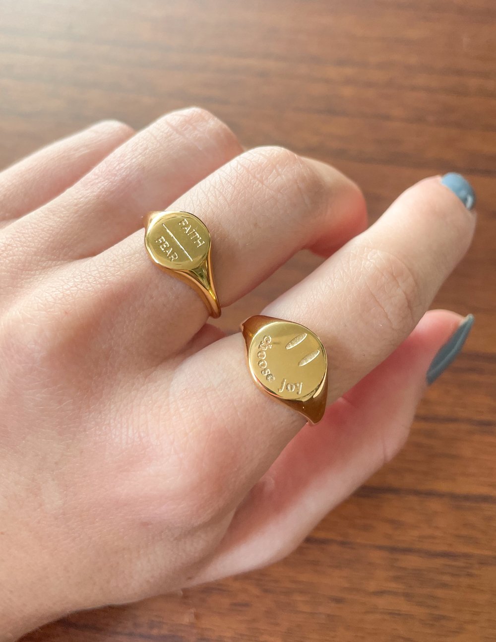 Gold Choose Joy Ring Inspirational Jewelry Elevated Faith