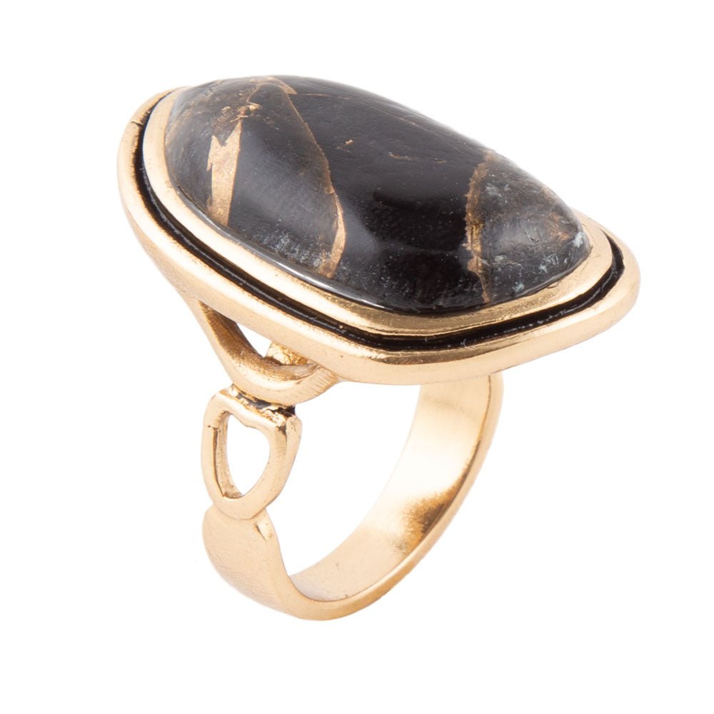Gold Infused Matrix Ring Jewelry Barse