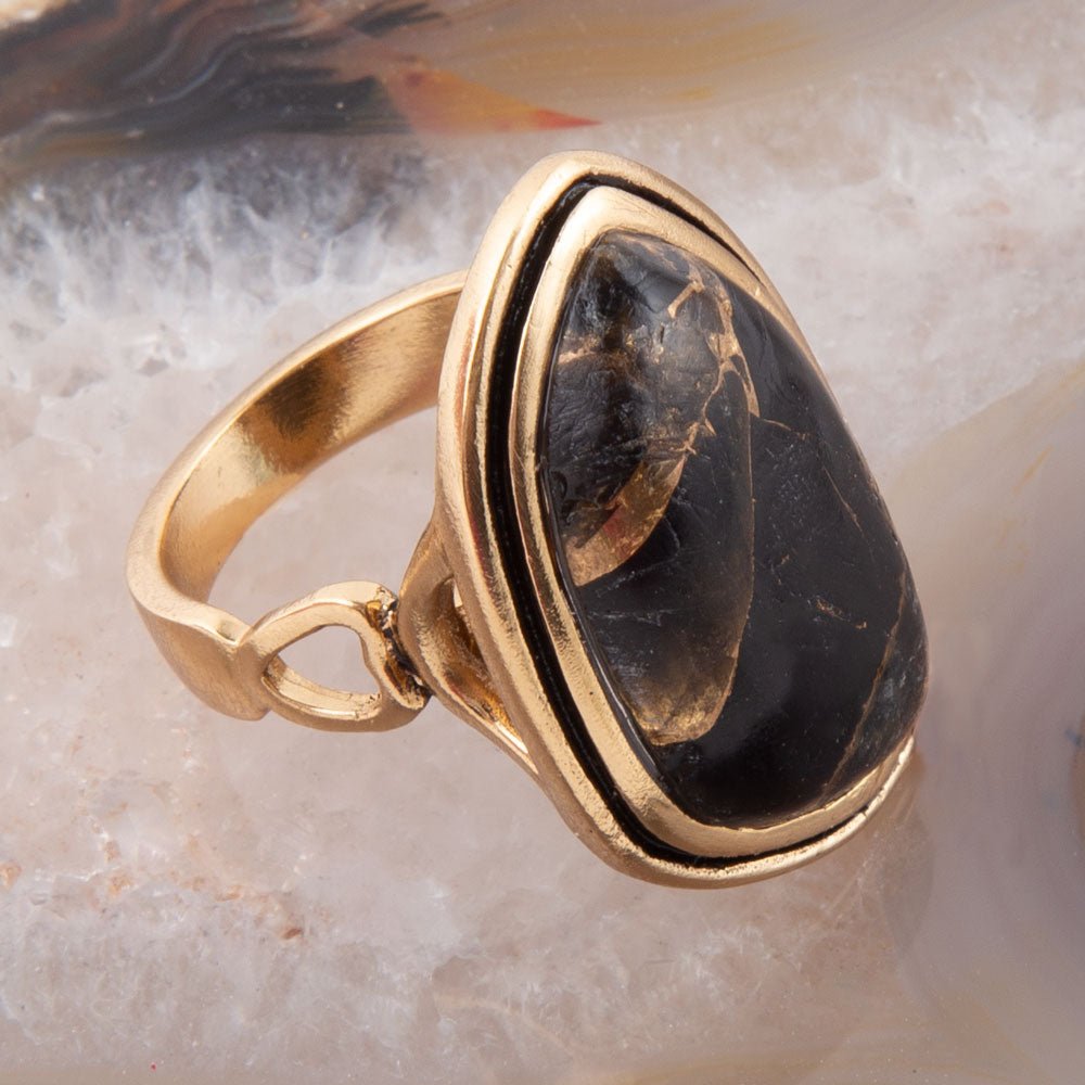 Gold Infused Matrix Ring Jewelry Barse