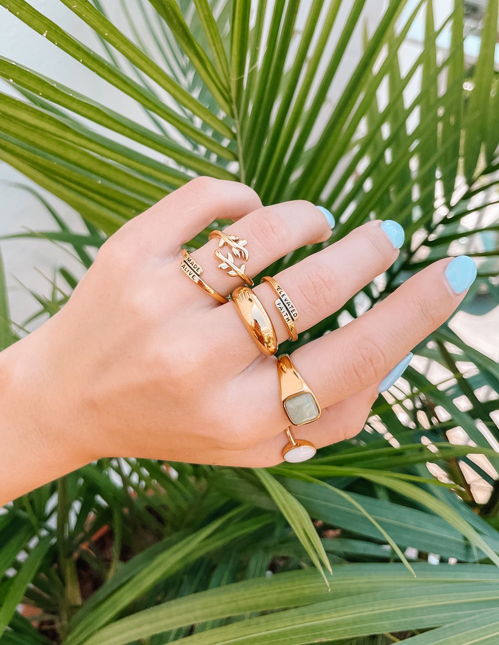 Gold Olive Branch Ring Symbol of Peace Elevated Faith