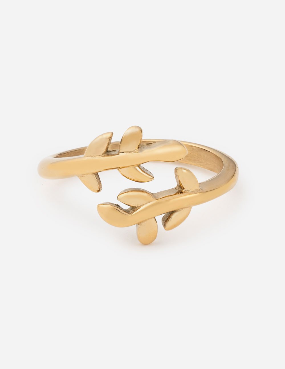 Gold Olive Branch Ring Symbol of Peace Elevated Faith