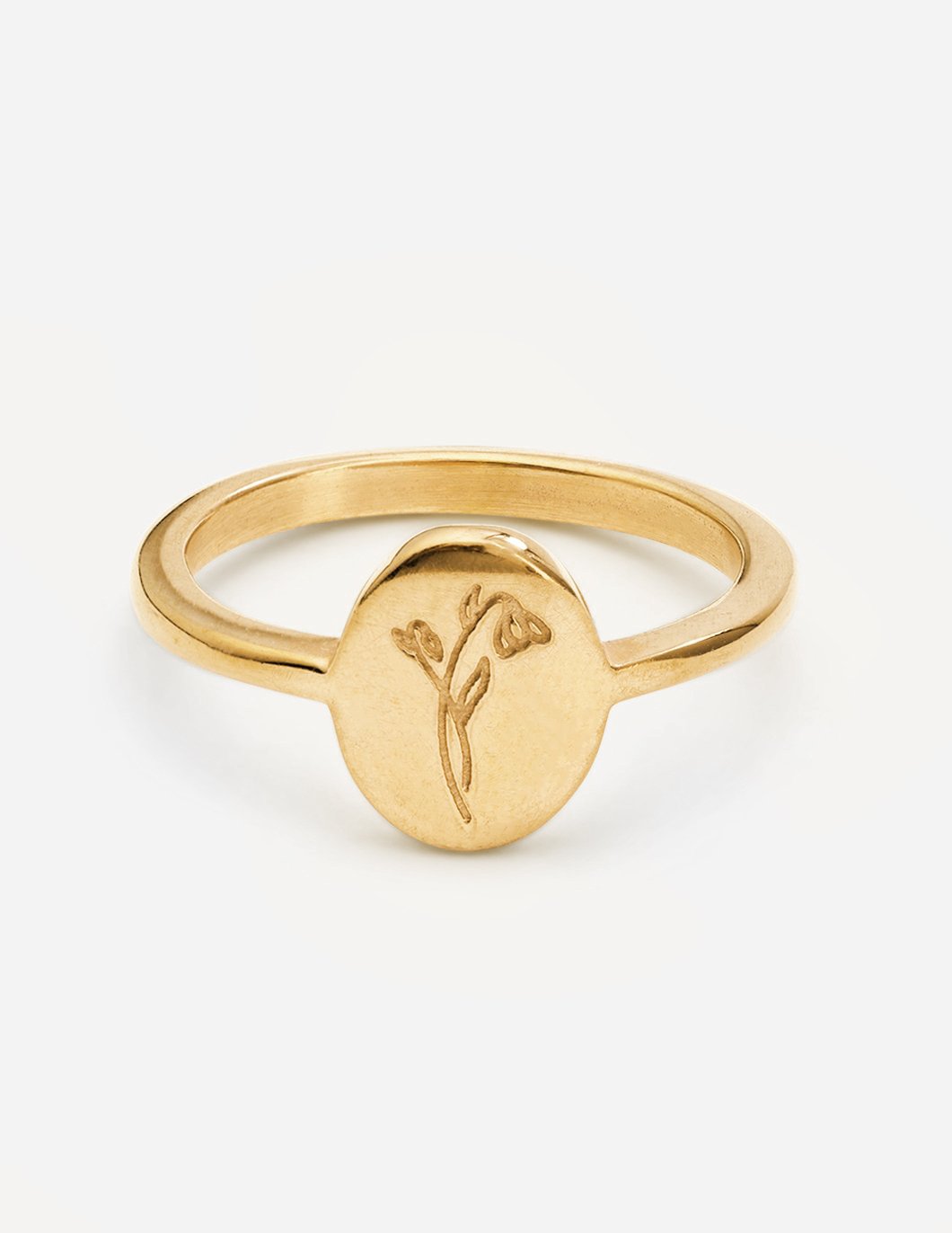 Gold Wildflower Stainless Steel Ring Elevated Faith
