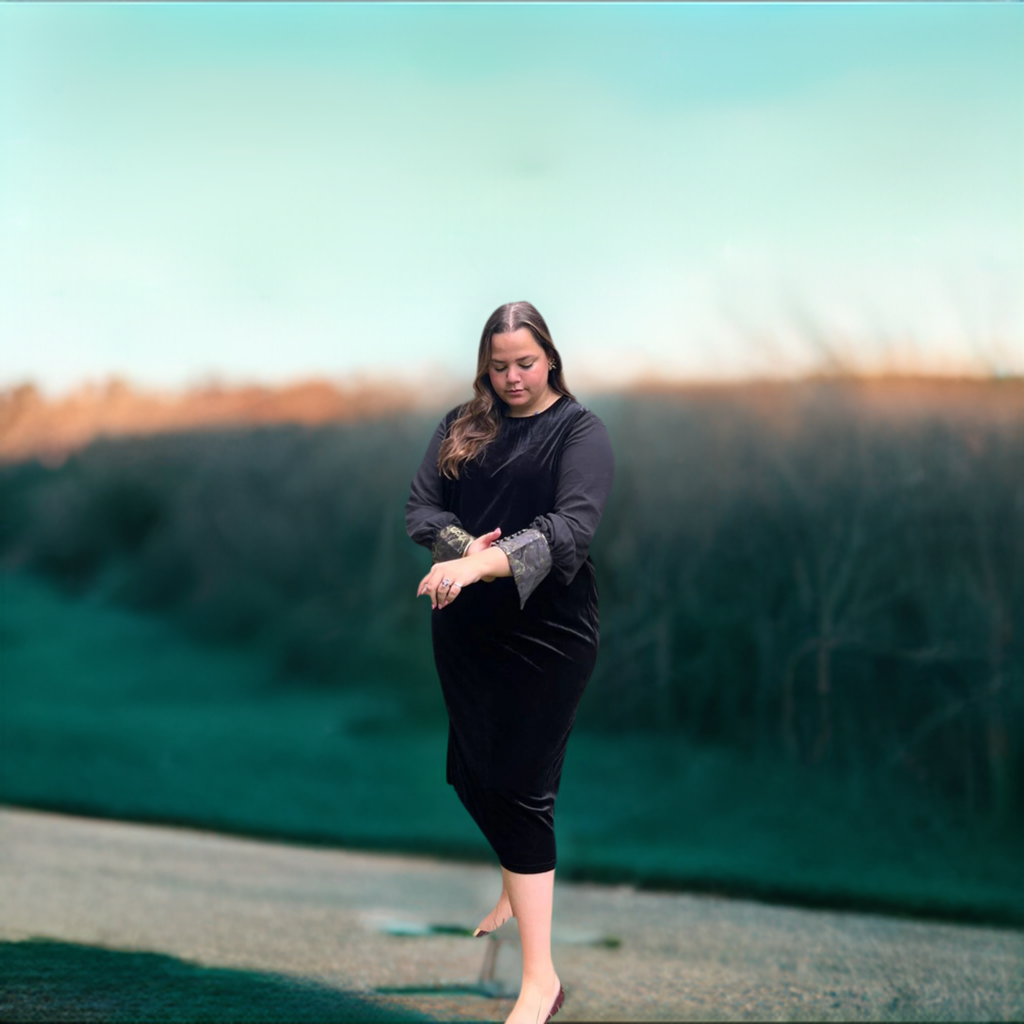 Black Velvet Plus Size Dress The Noble Dress Swuun