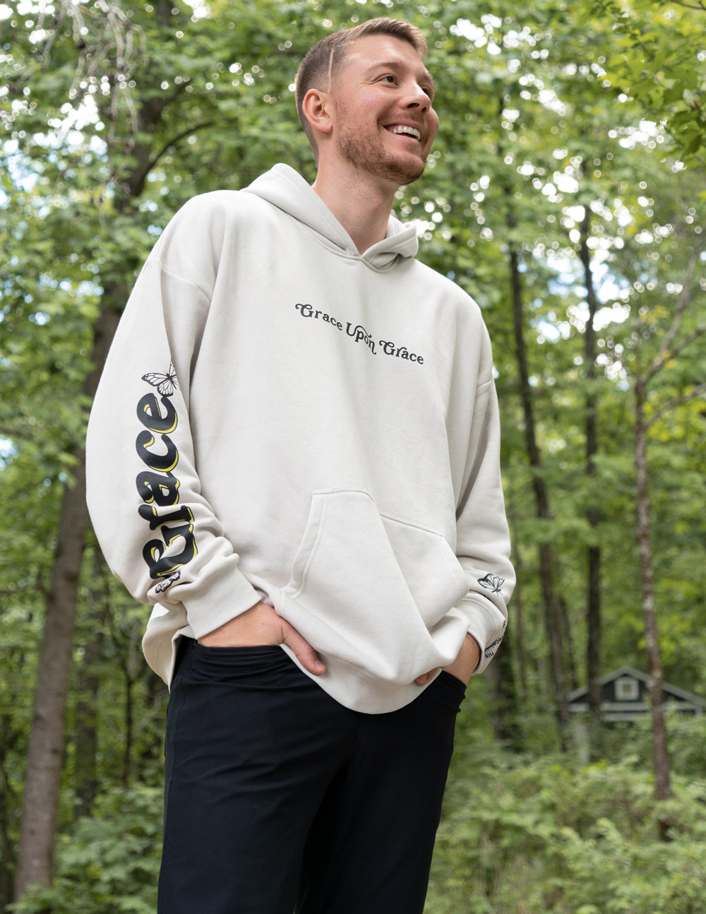 Grace Upon Grace Puff Print Unisex Hoodie
