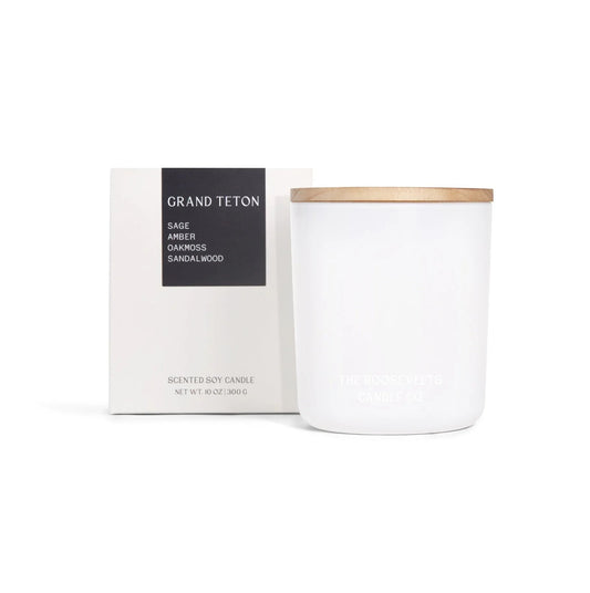 Grand Teton Woodsy Scented Candle The Roosevelts Candle Co.