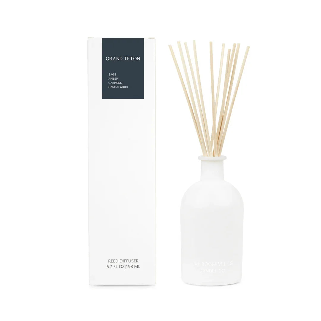 Grand Teton Sandalwood Reed Diffuser The Roosevelts Candle Co.