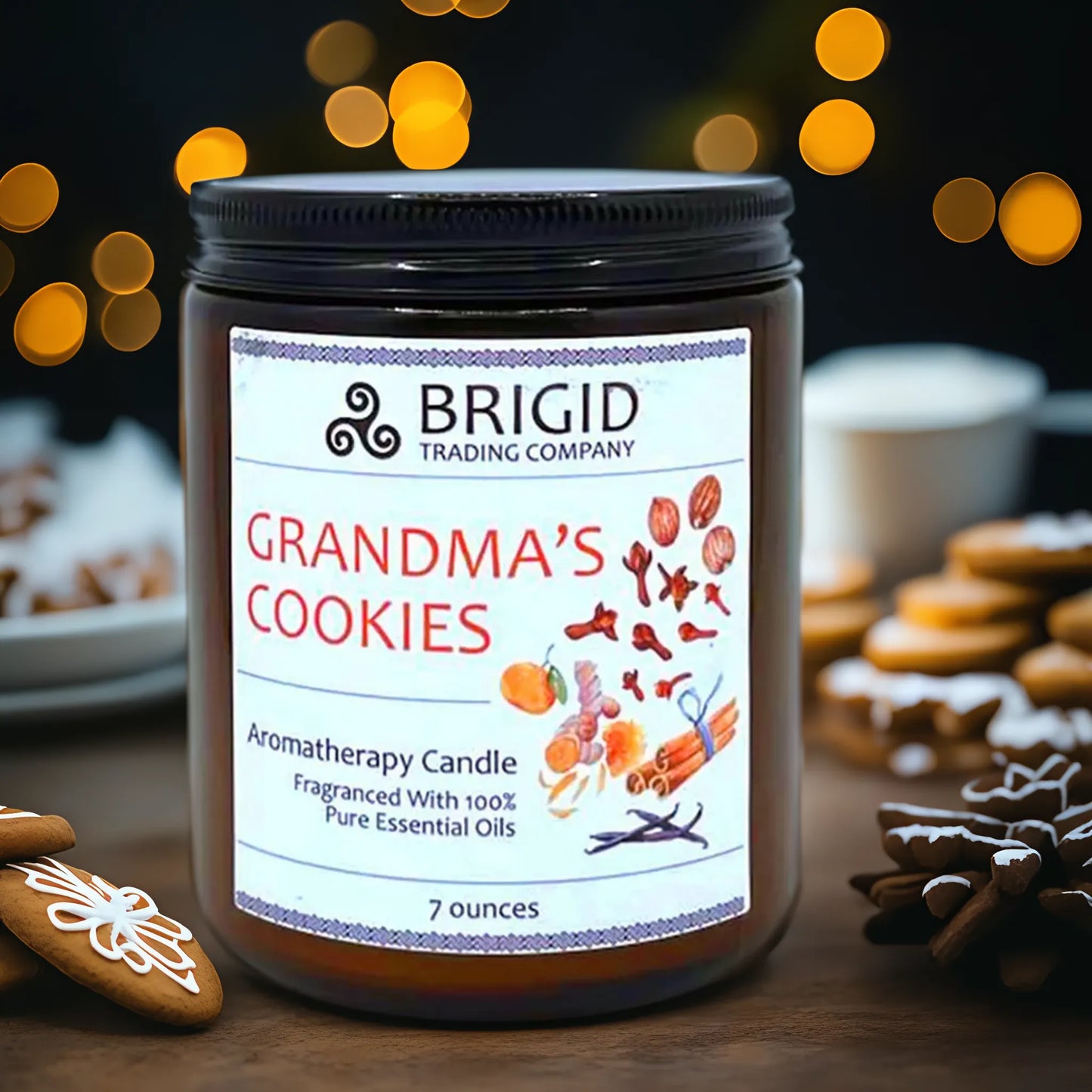 Grandma's Cookies Cinnamon Clove Nutmeg Ginger Vanilla Citrus Soy Wax Candle