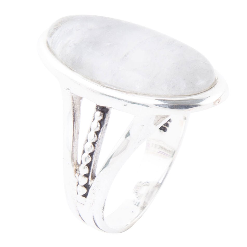 Grey Quartz Oval Ring Sterling Silver Barse Jewelry