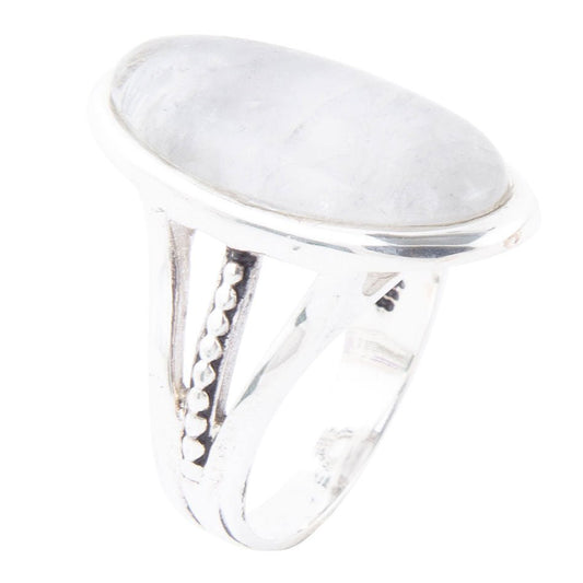 Grey Quartz Oval Ring Sterling Silver Barse Jewelry