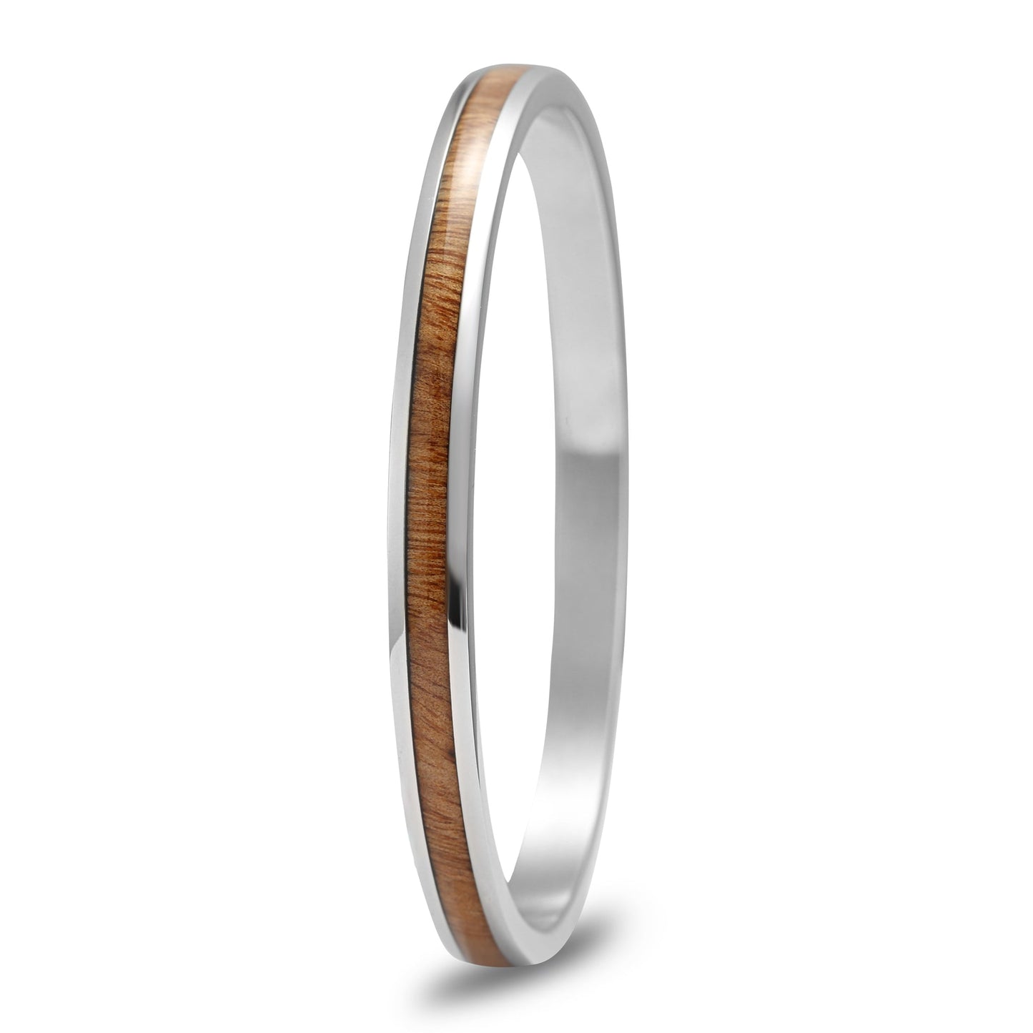 Gum Burl Inlaid Timber Bangle Bracelet