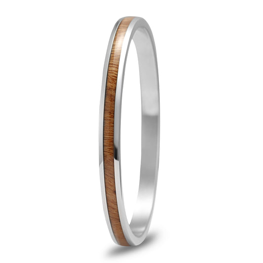 Gum Burl Inlaid Timber Bangle Bracelet