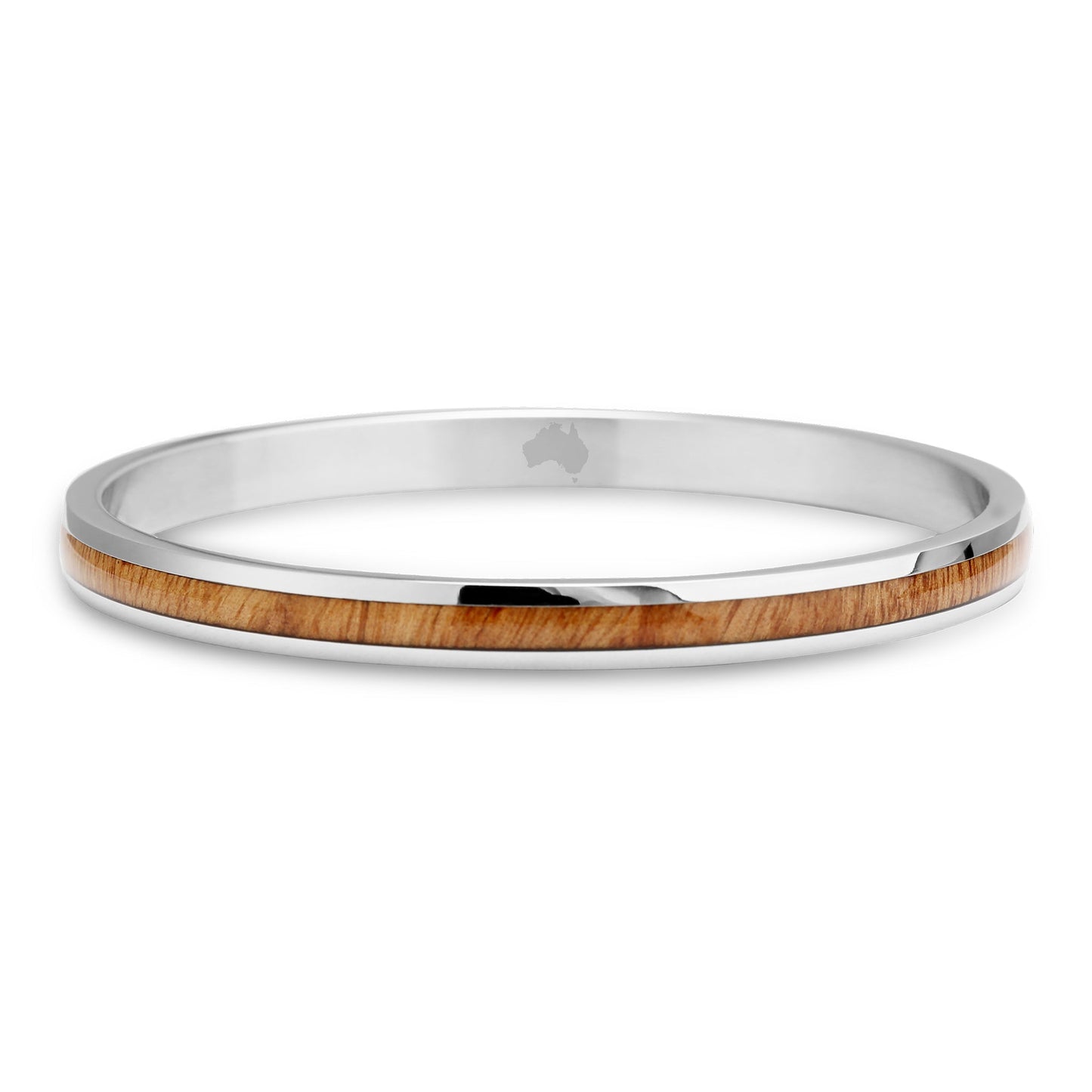 Gum Burl Inlaid Timber Bangle Bracelet