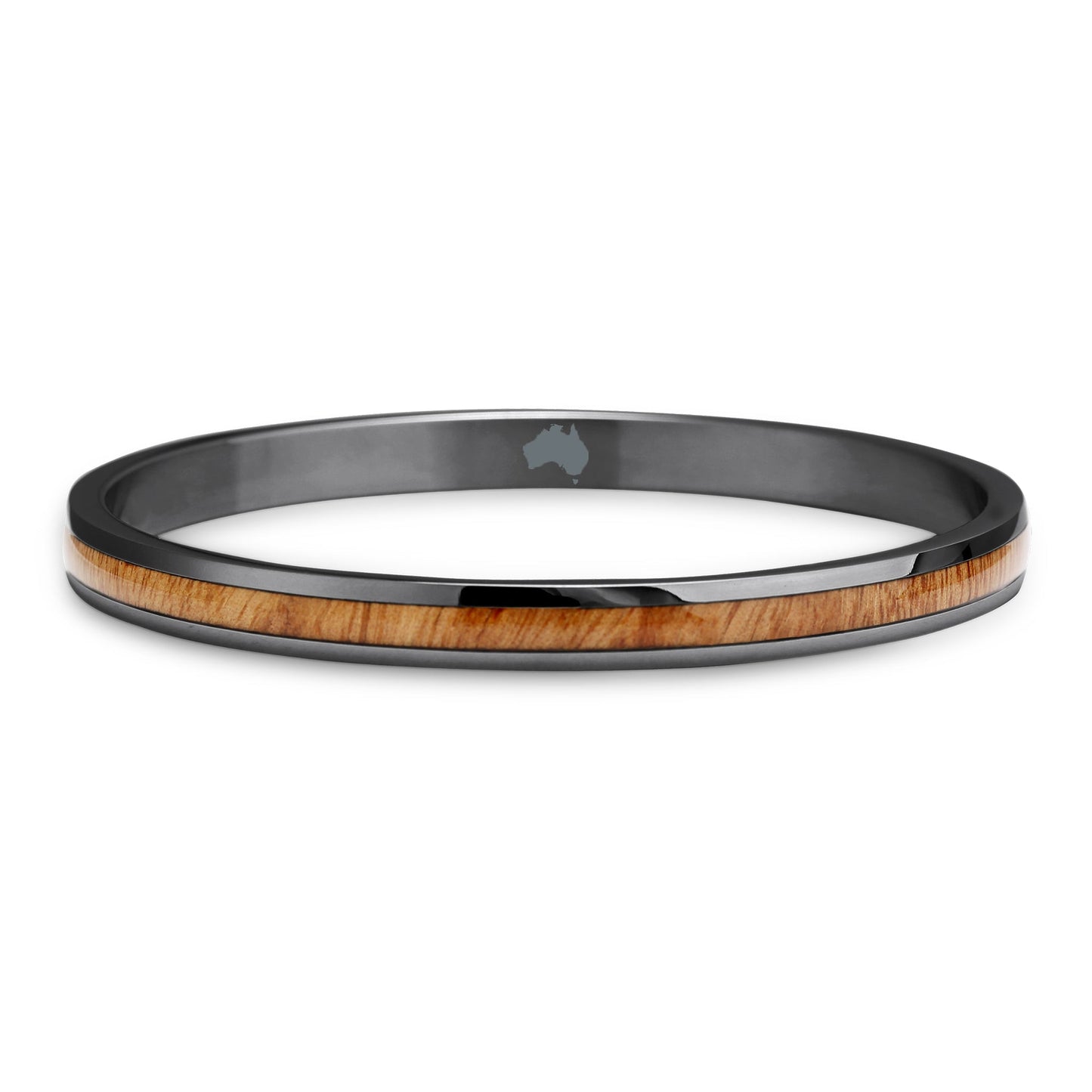 Gum Burl Gunmetal Timber Bangle Bracelet