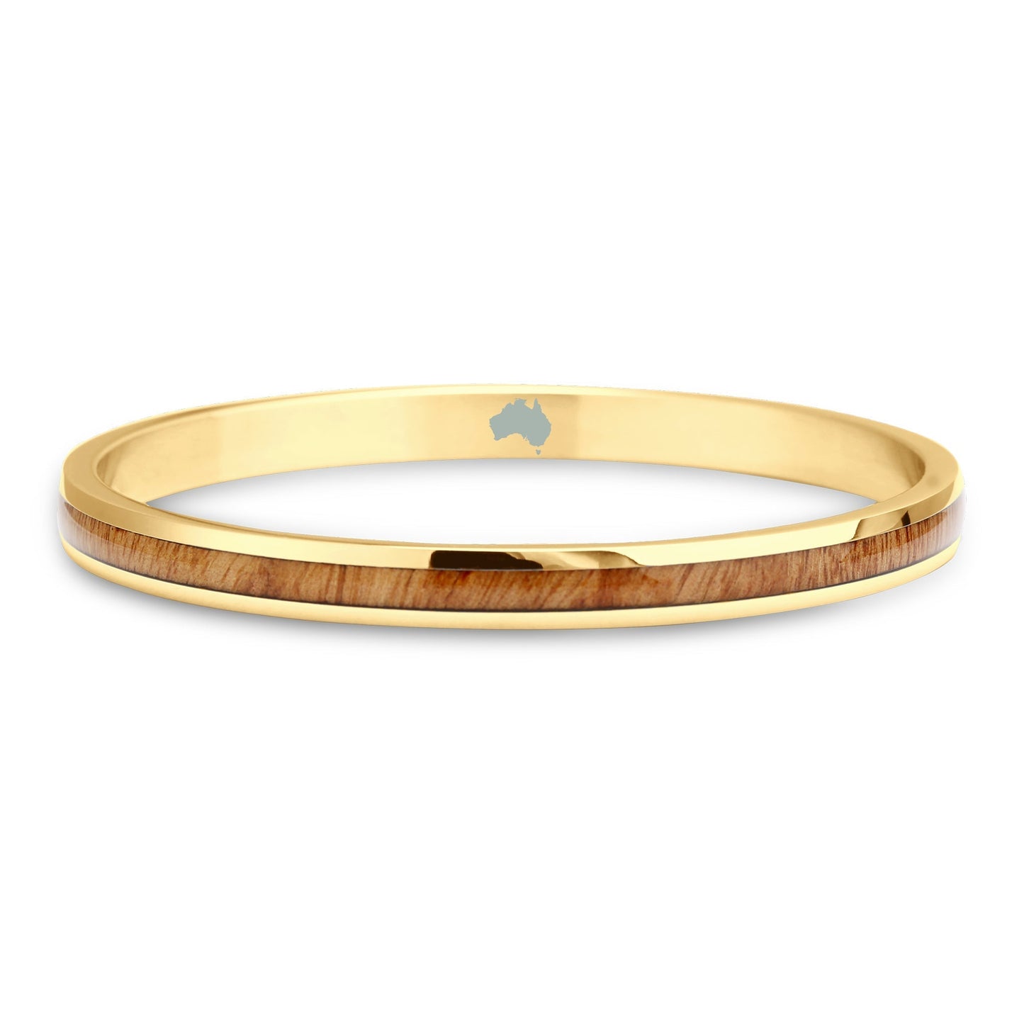 Gum Burl Yellow Gold Bangle Bracelet