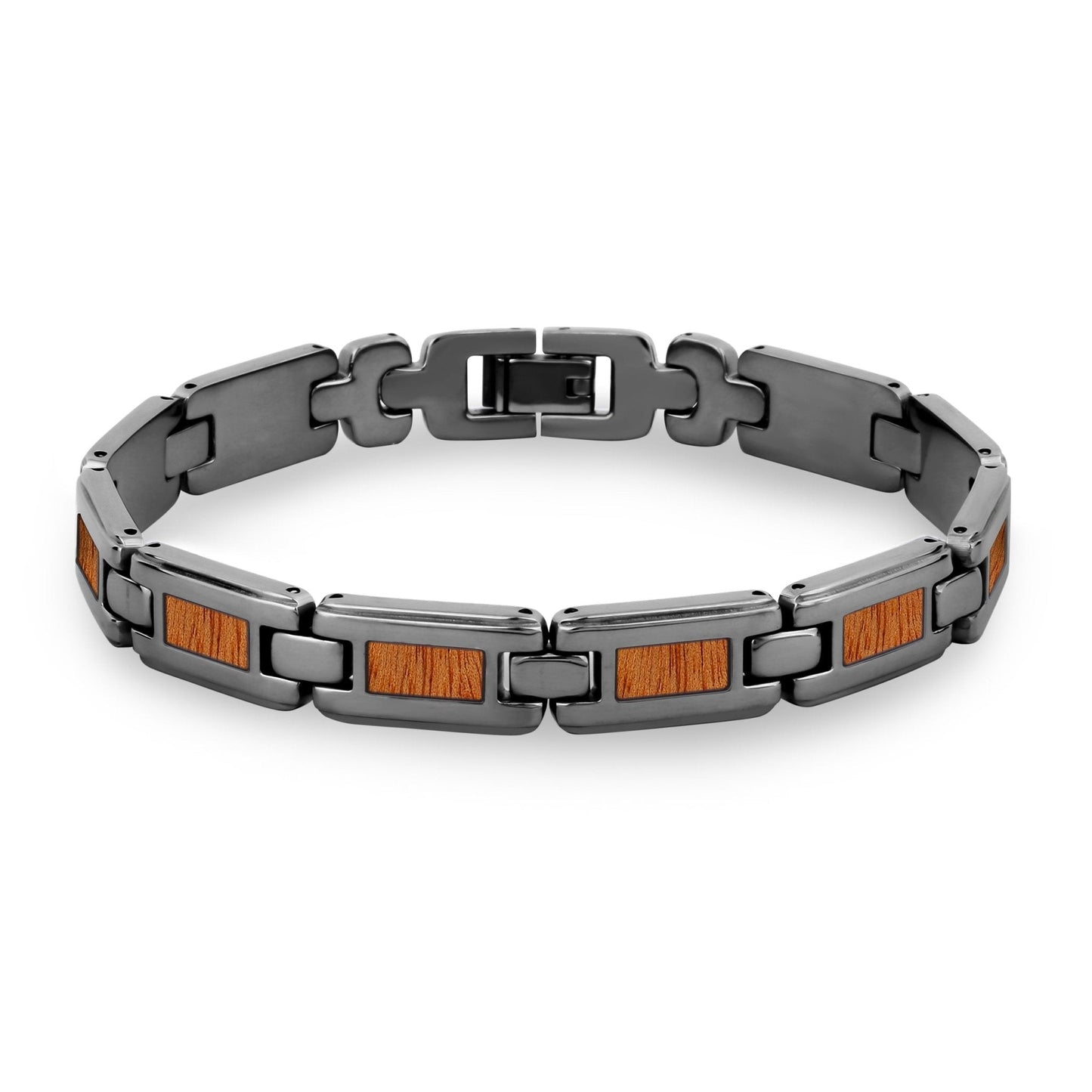 Gum Burl Gunmetal Link Bracelet Men's Bracelet
