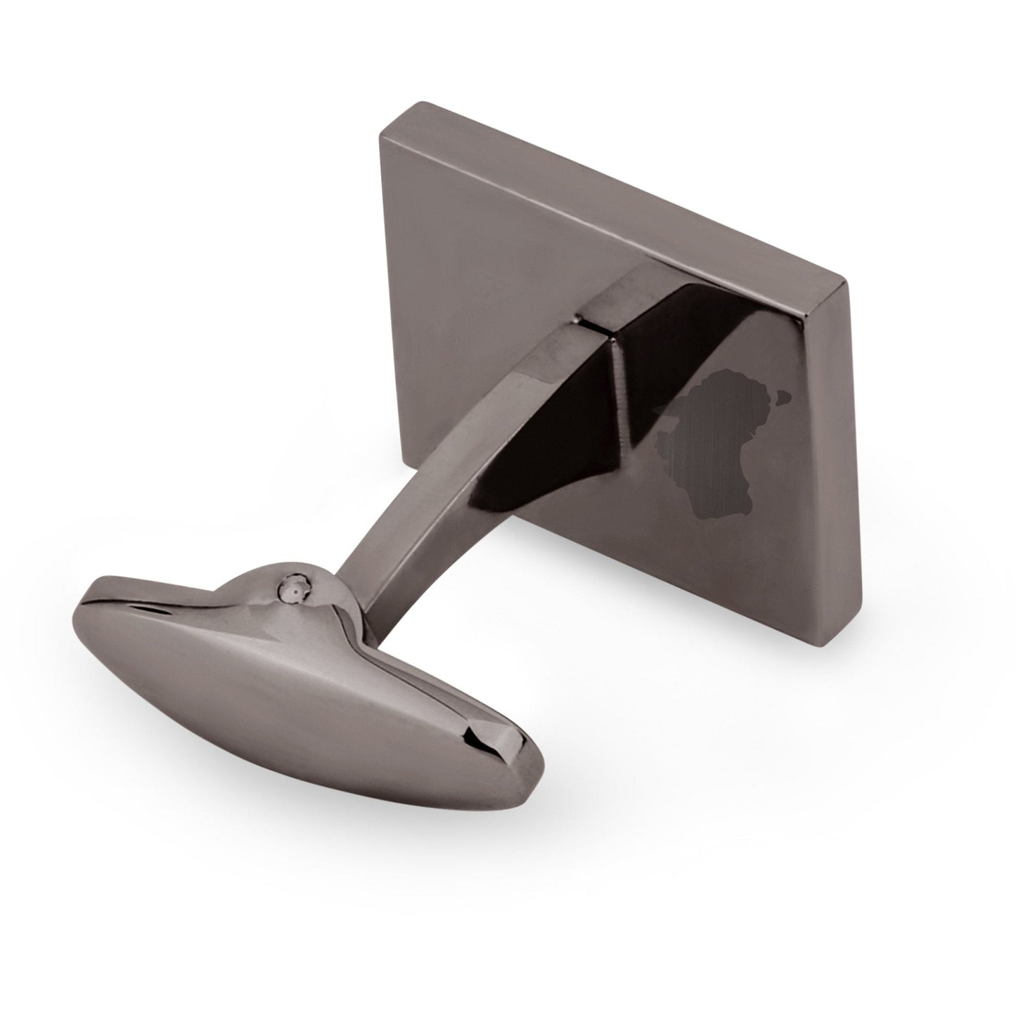 Gum Burl Gunmetal Rectangular Cufflinks