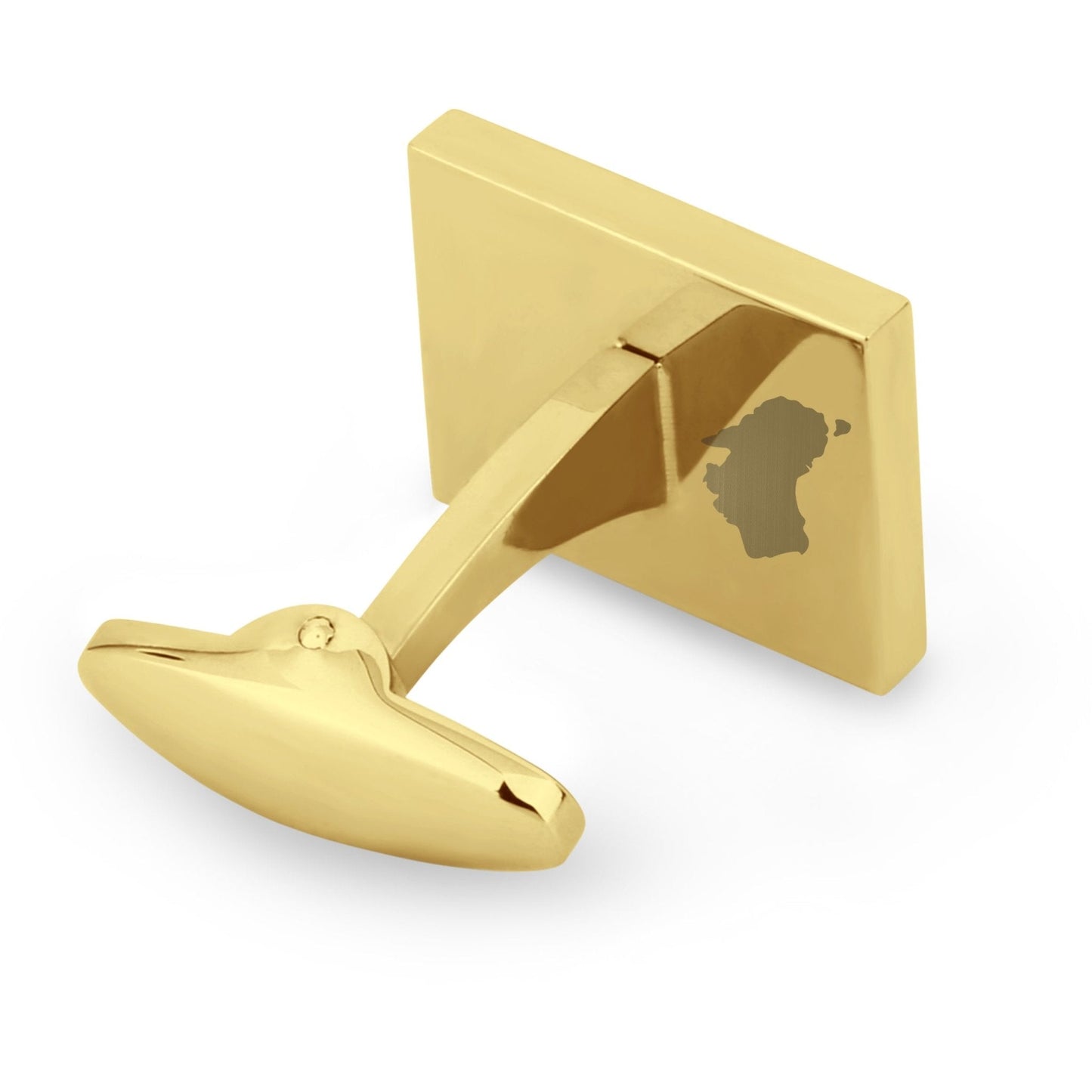 Gum Burl Yellow Gold Rectangular Cufflinks