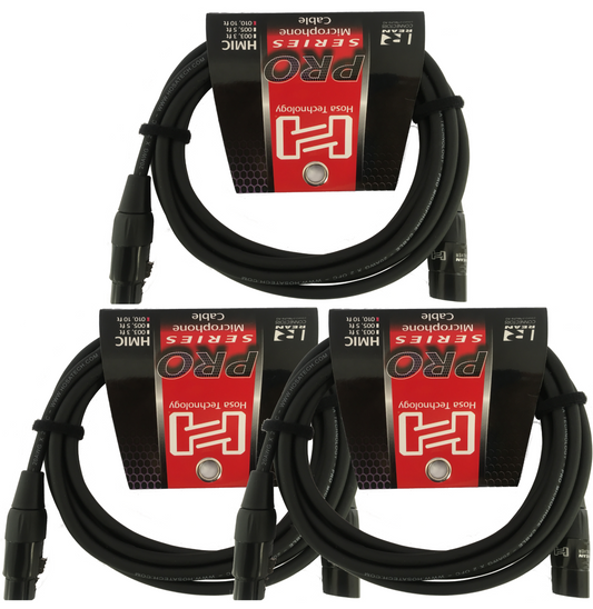 Hosa Pro Microphone Cable 15 Feet 3 Pack Neutrik REAN Connectors HMIC-015