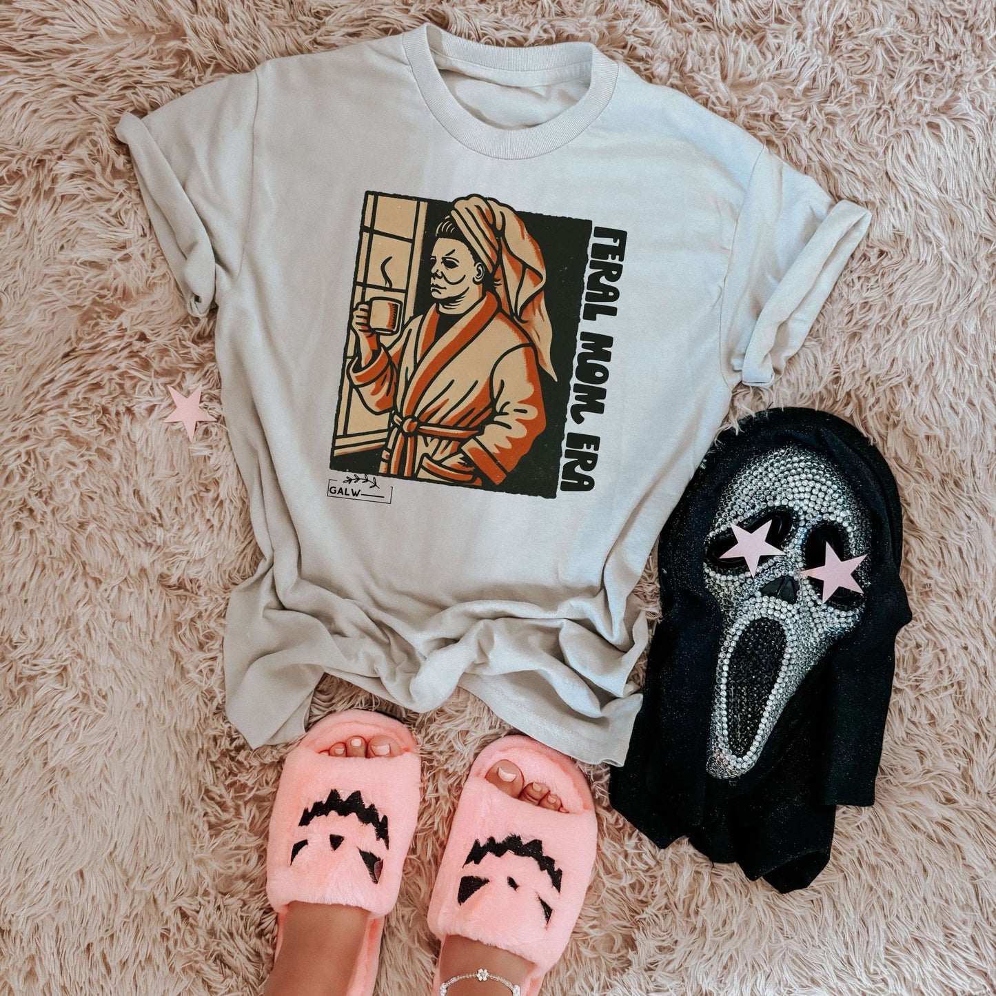 Halloween themed Feral mom era tee and sweatshirt Gunpowder and Lace Boutique Nac