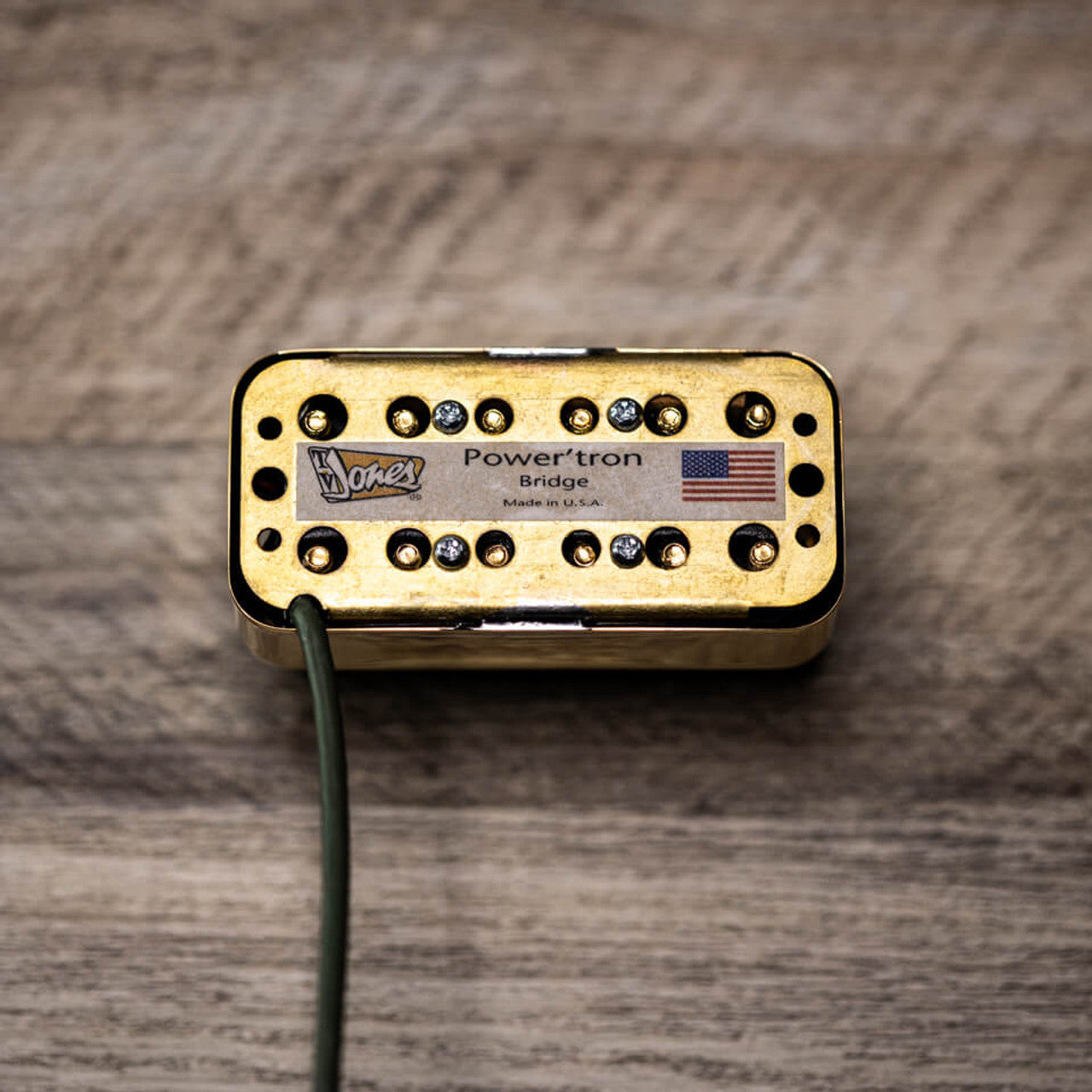 TV Jones Power'Tron Plus Bridge Humbucker Pickup, Universal Mount - Gold - New