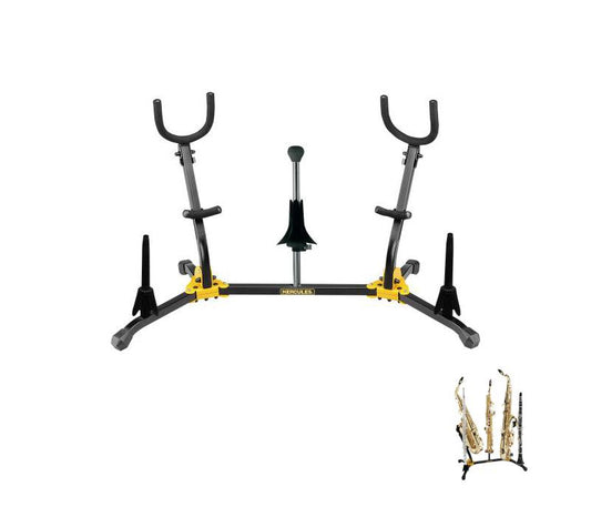 Hercules Stands DS538B Adjustable Multi-Instrument Stand for Saxophones and Flute/Clarinet