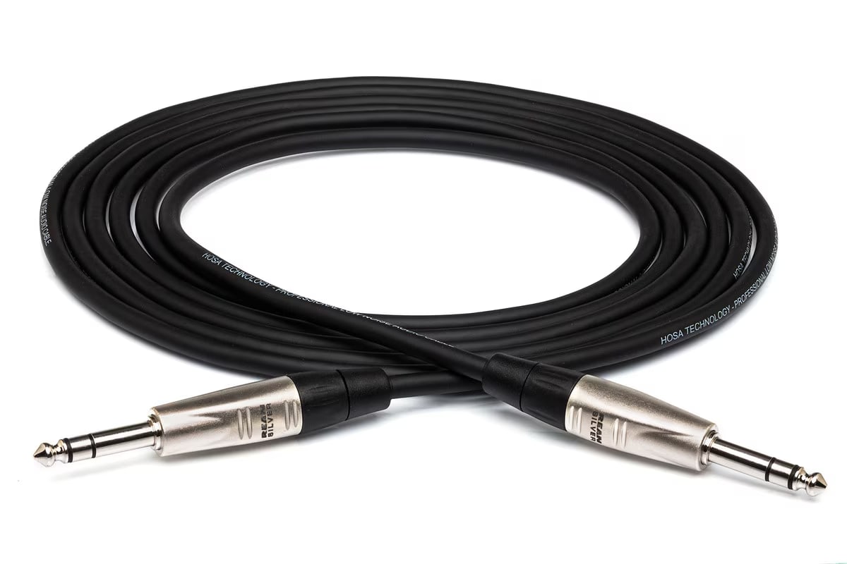 Balanced REAN 1/4-inch TRS Male to TRS Male Interconnect Cable Hosa HSS-050
