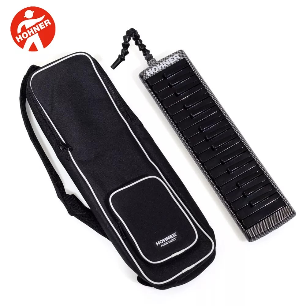 Hohner Airboard Carbon Print 32 Key Melodica Black Keys with Case