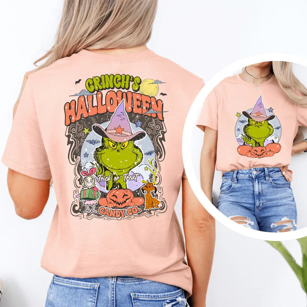 Halloween Candy Co Funny Halloween Tee Peachy Sunday