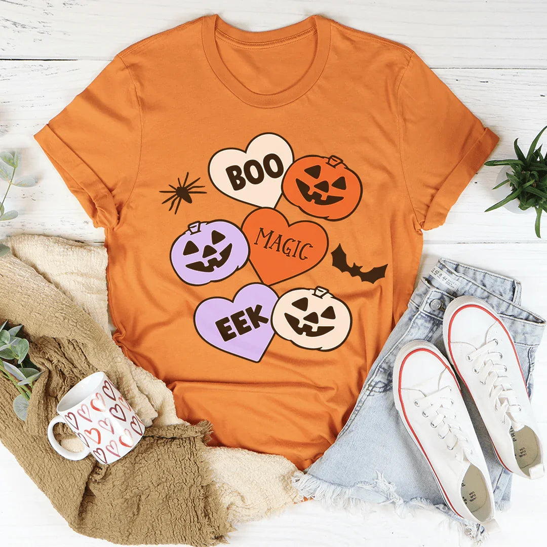 Halloween Candy Hearts Soft Cotton Tee Peachy Sunday