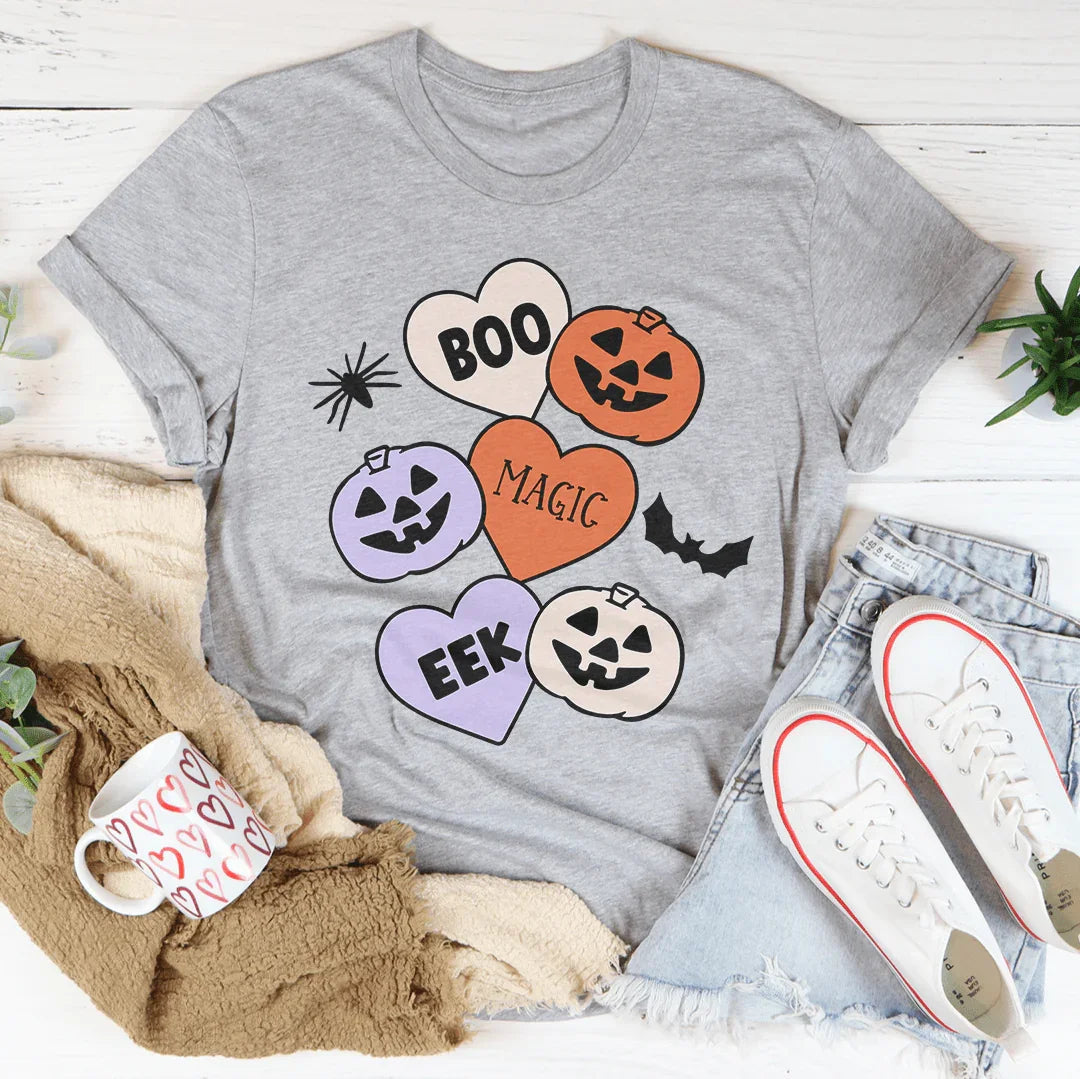 Halloween Candy Hearts Soft Cotton Tee Peachy Sunday