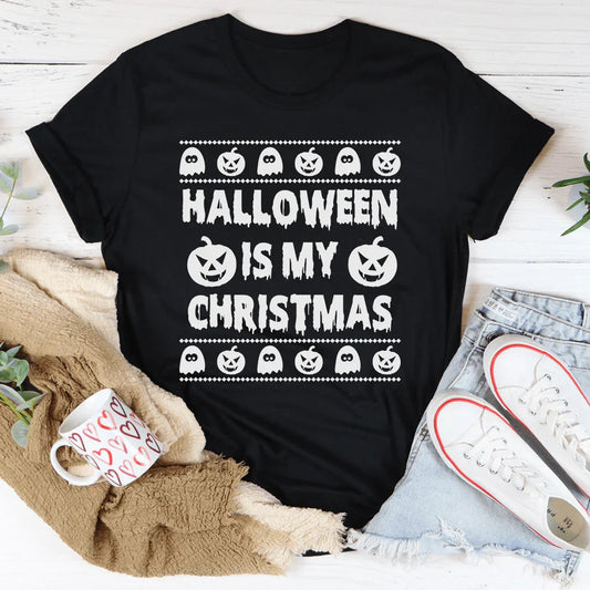 Halloween Is My Christmas Soft Lightweight Tee Peachy Sunday