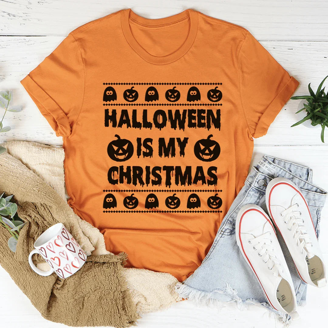 Halloween Is My Christmas Soft Lightweight Tee Peachy Sunday