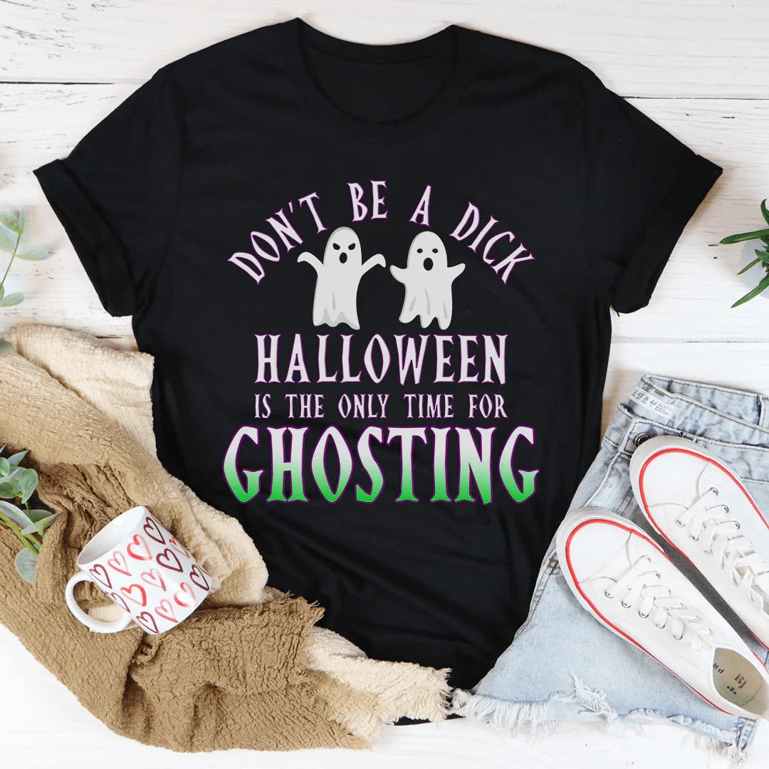 Halloween Ghosting Tee Soft Lightweight T-Shirt Peachy Sunday