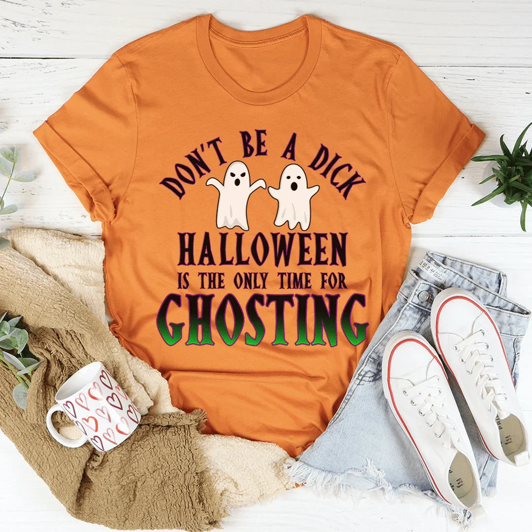 Halloween Ghosting Tee Soft Lightweight T-Shirt Peachy Sunday