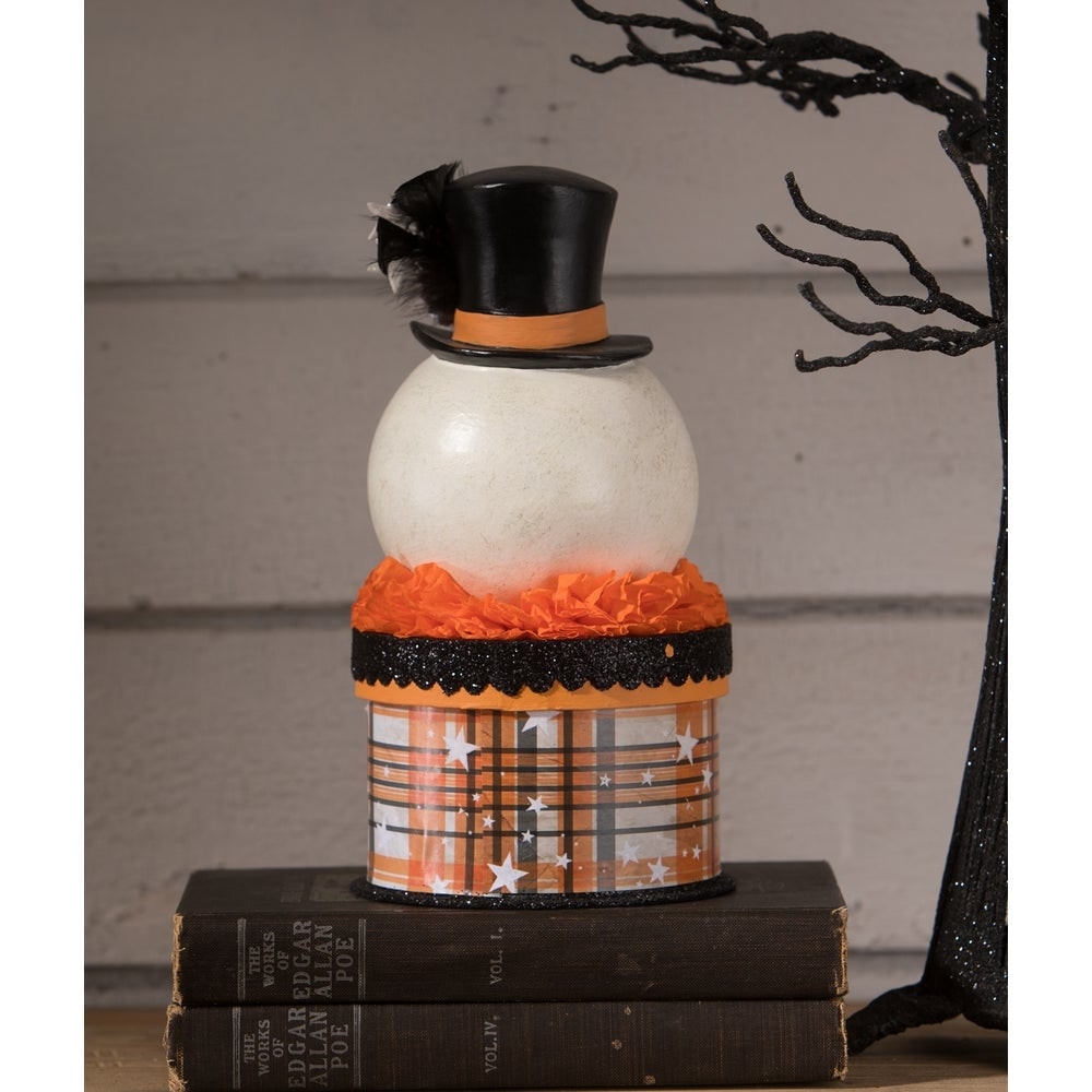Halloween Moon Man Top Hat Figurine Decorative Box Bethany Lowe Designs