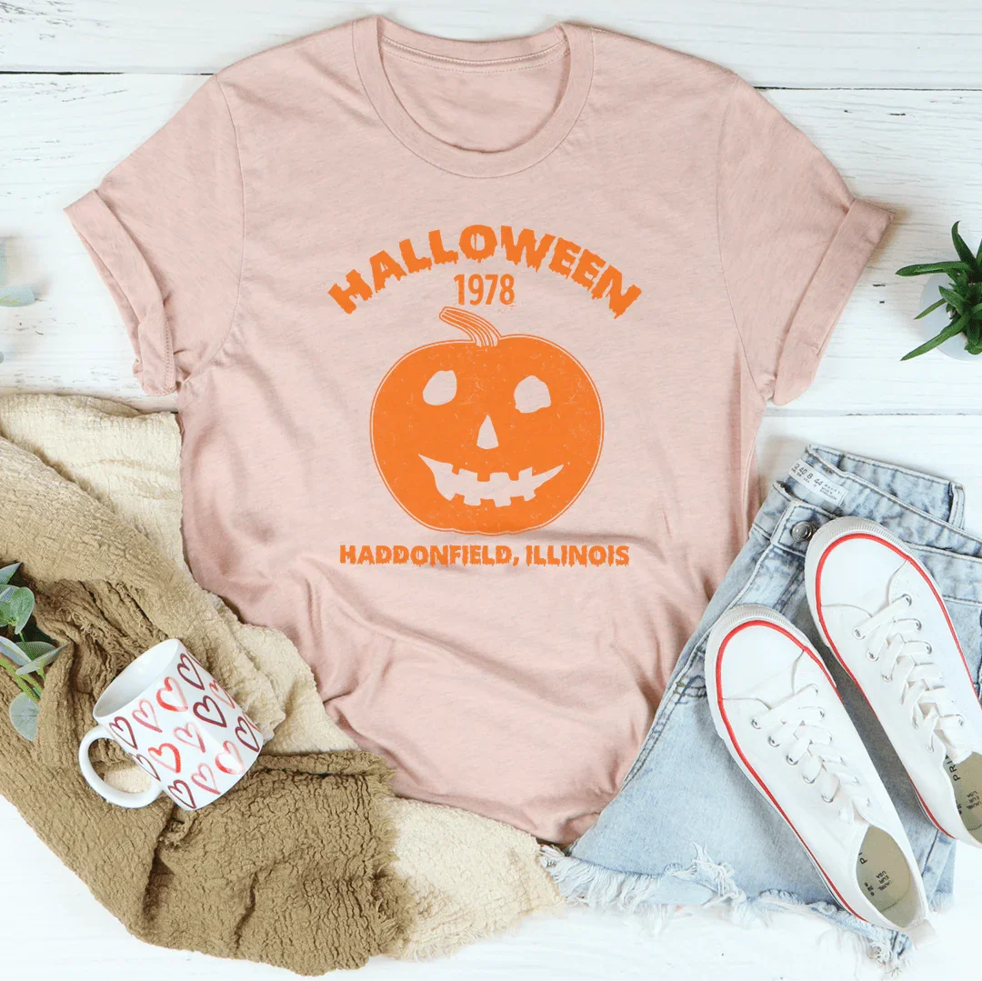 Halloween Pumpkin Soft Cotton Tee Peachy Sunday