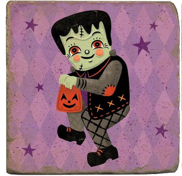 Halloween Trivet Stone Trivet Frankenstomp by Johanna Parker