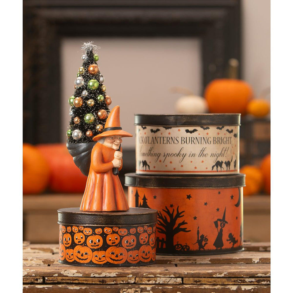Halloween Vintage Nesting Tins Set of 3 by Bethany Lowe Designs
