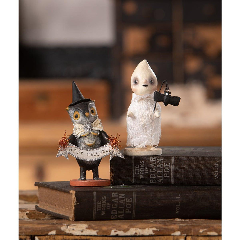 Happy Halloween Owl Festive Decor Figurine by Bethany Lowe Designs