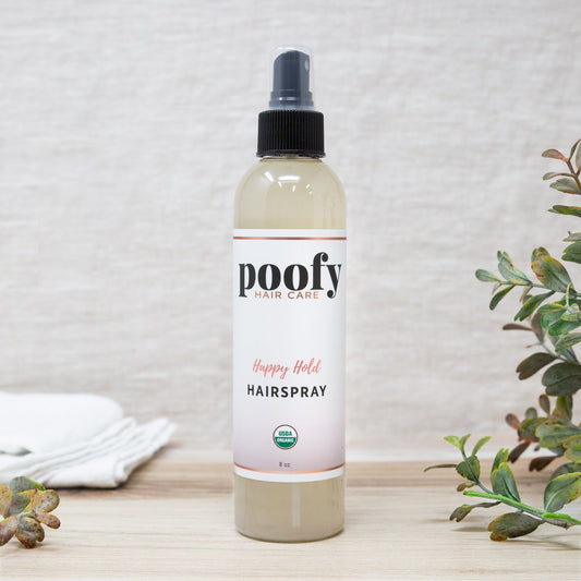Happy Hold Hair Spray Organic Hair Spray Poofy Organics