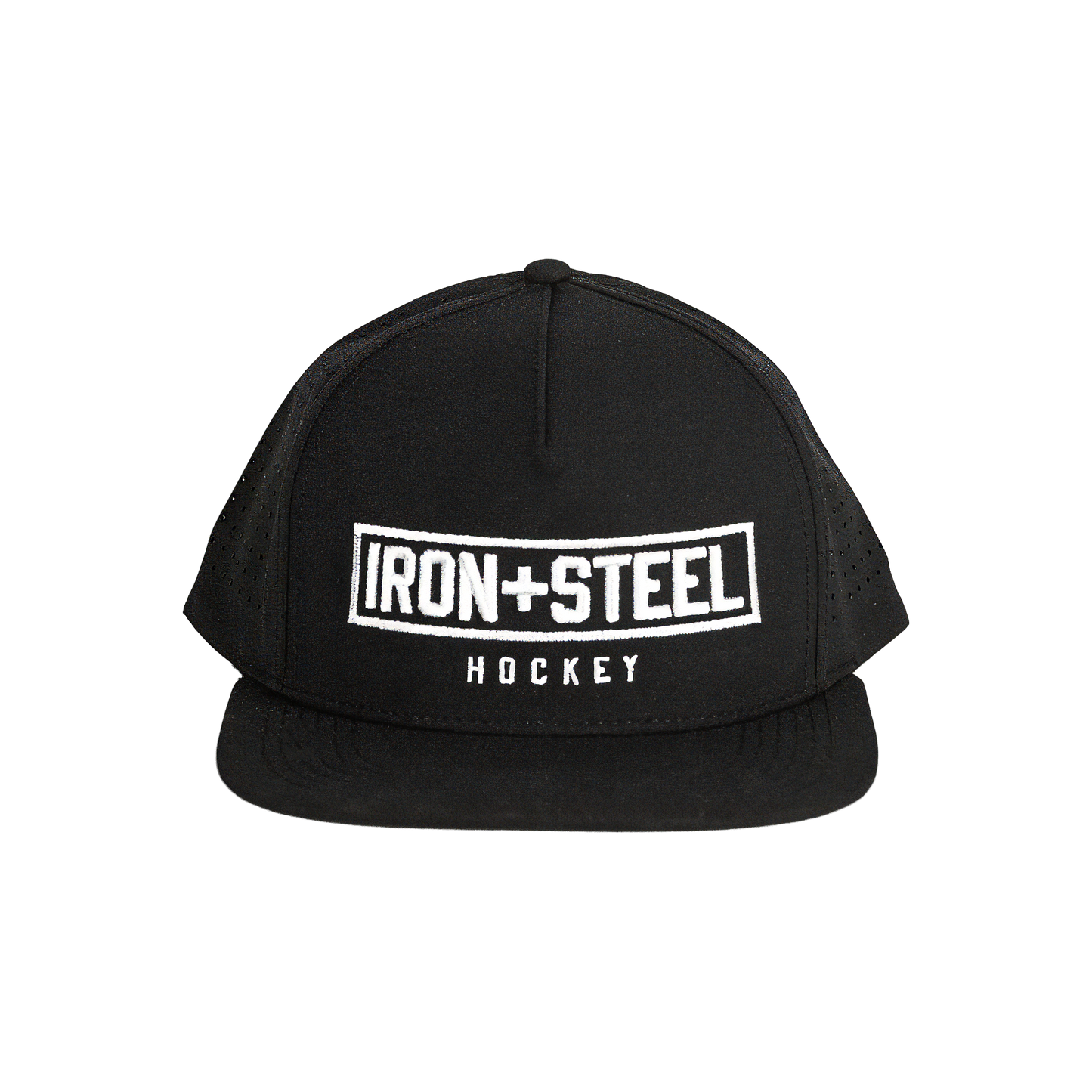 Iron+Steel Plate Black/White Snapback Hat