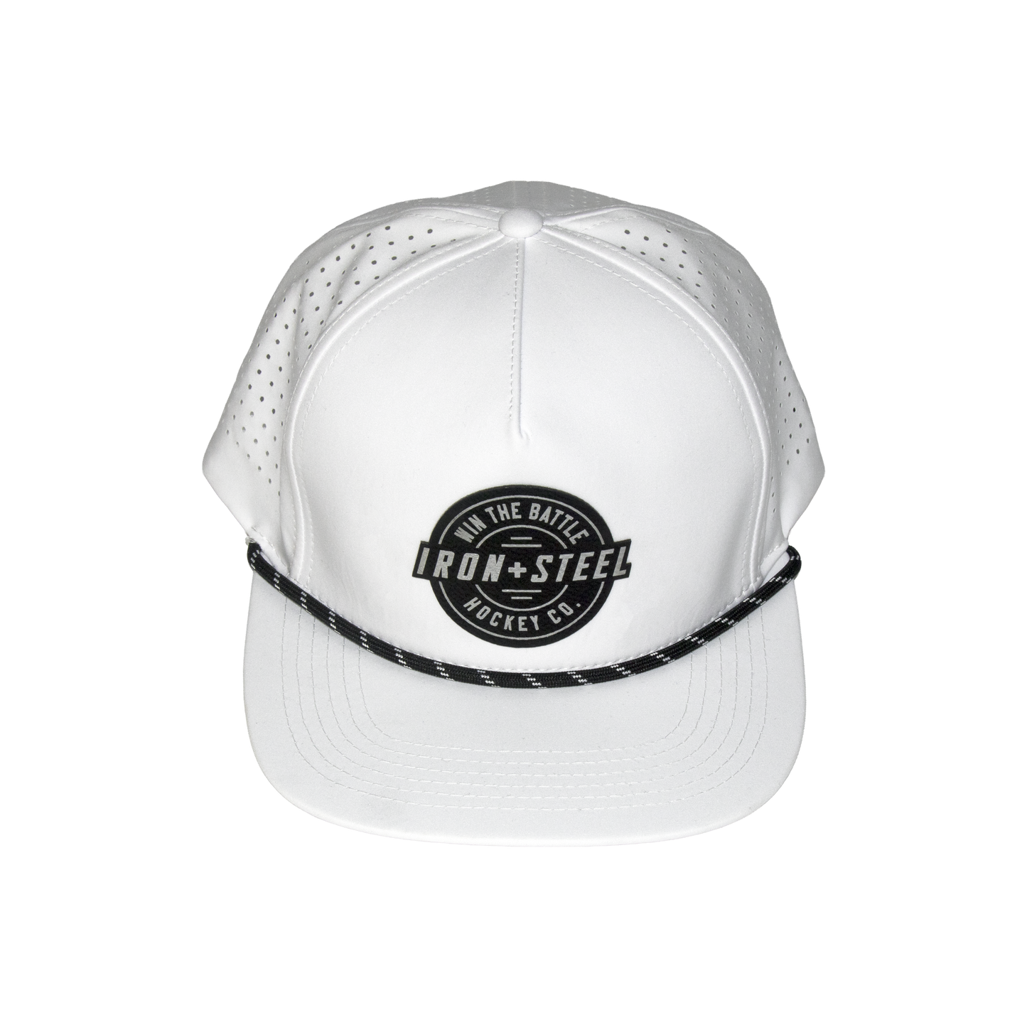 Win The Battle White Snapback Hat