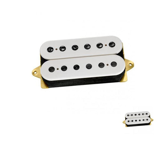 DiMarzio F-spaced Humbucker Pickup The Tone Zone DP155 White with Black Poles