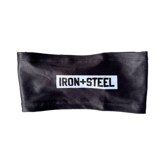 Iron+Steel Black Moisture-Wicking Headband