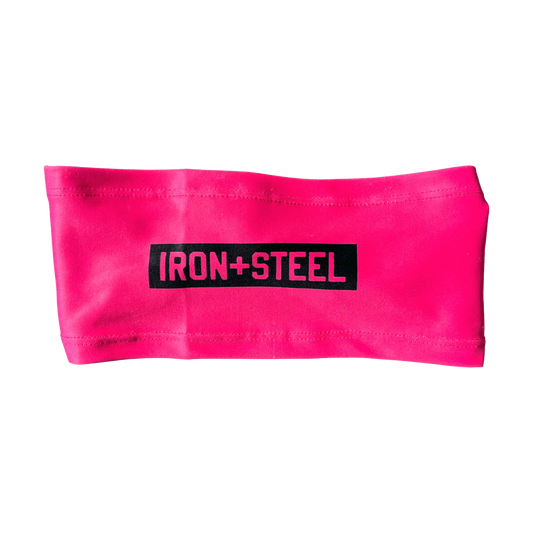 Iron+Steel Pink Moisture-Wicking Headband