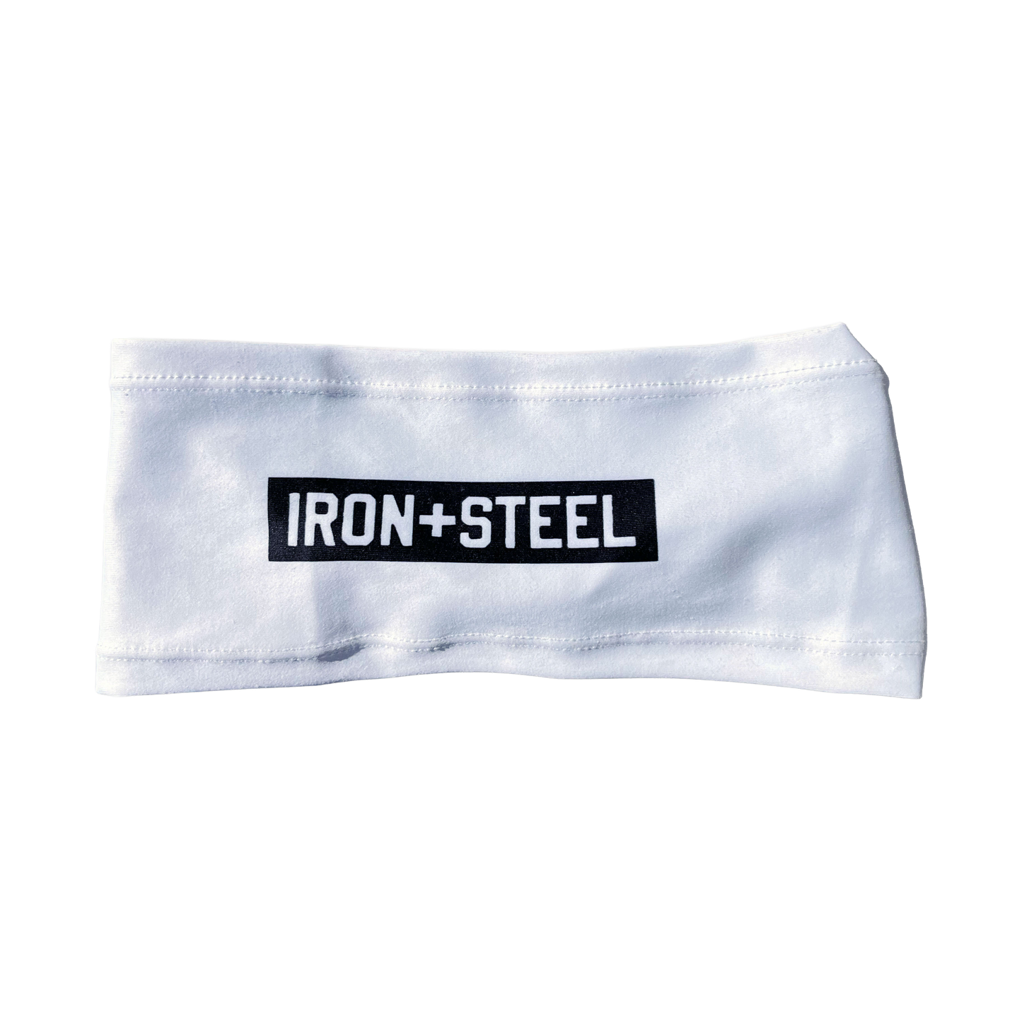 Iron+Steel White Moisture-Wicking Headband