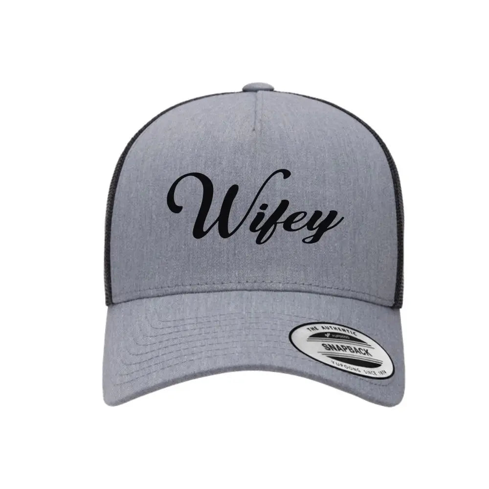 Embroidered Wifey Mesh Trucker Hat Classic Snapback Cap